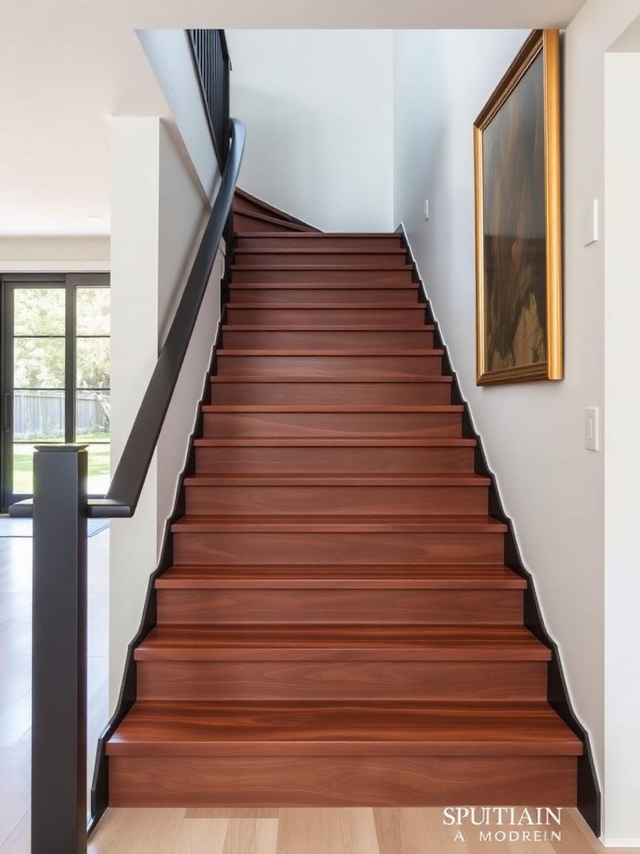 Na — Oude trap met afgebladderde verf